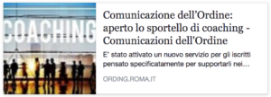 Apertura Sportello di Coaching