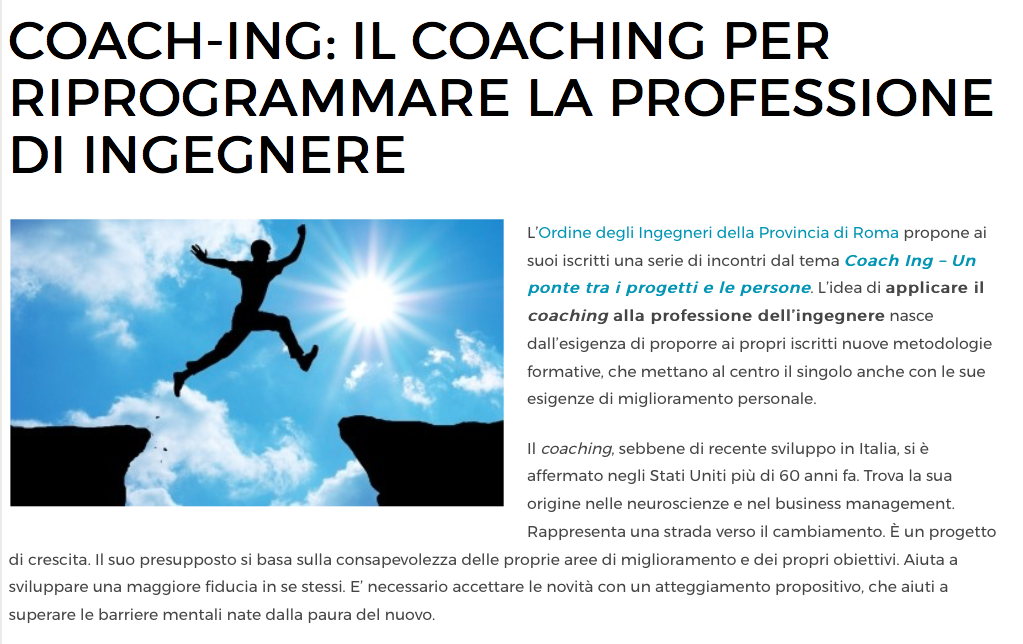 Coach-ing su Ingegnericc