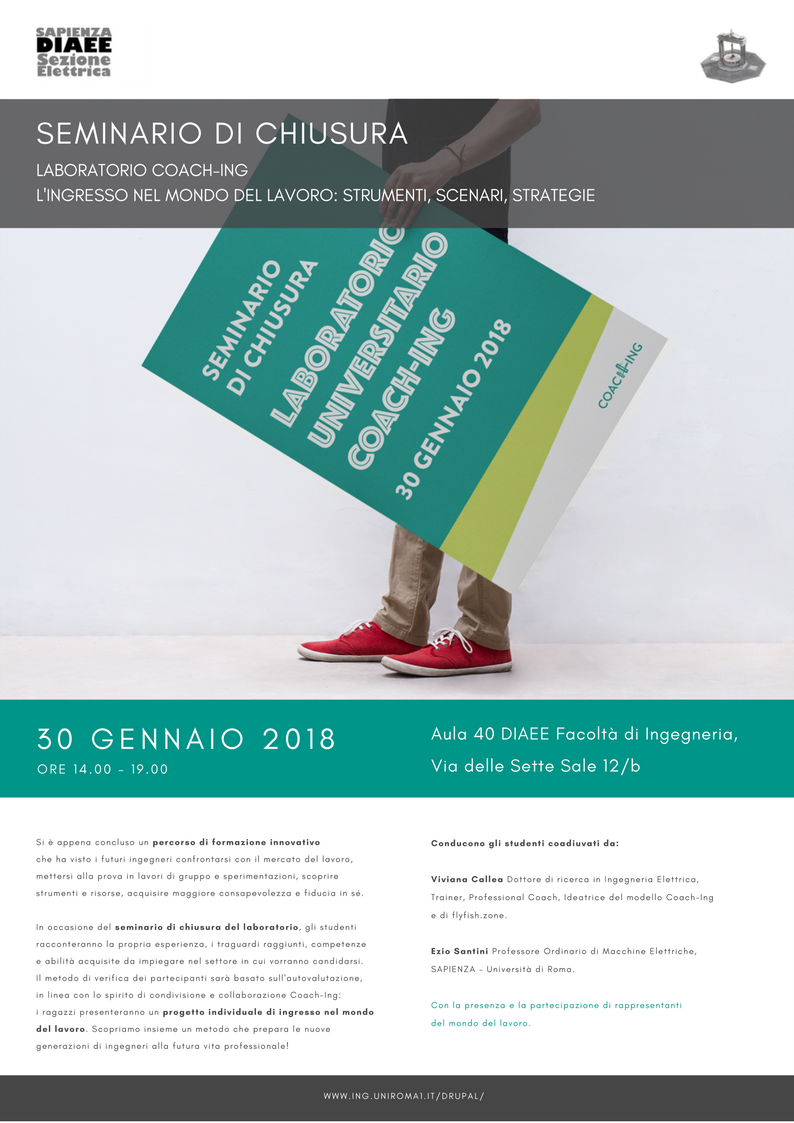 COACH-ING Seminario chiusura Laboratorio 30 gennaio 2018 Sapienza Roma